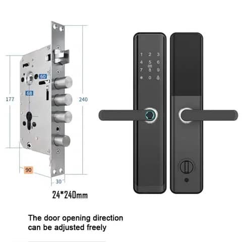 Serrure biométrique pour porte en bois ou blindé importée